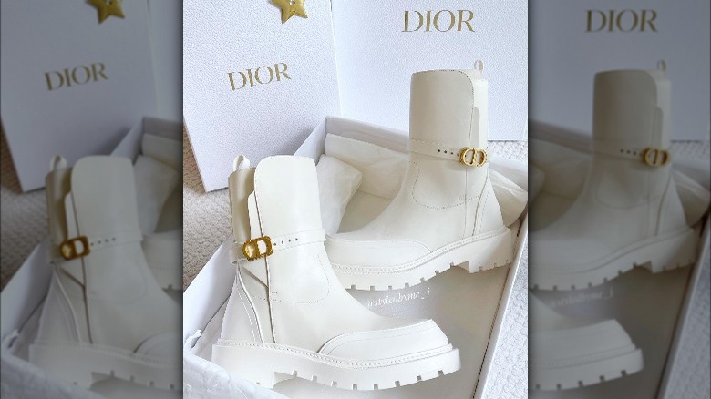 white dior boots