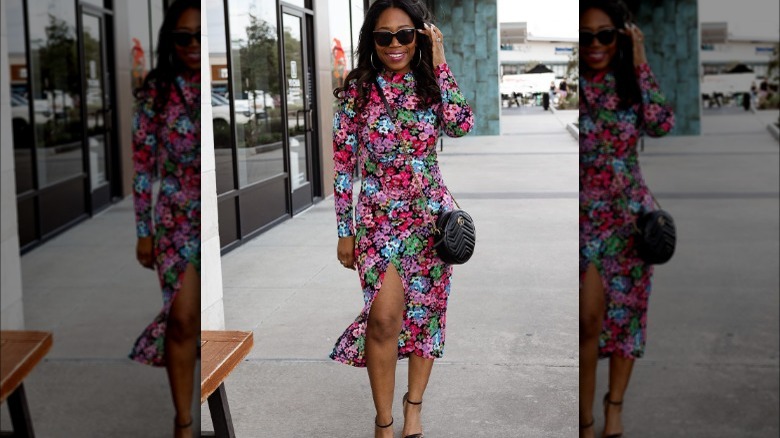 colorful floral dress