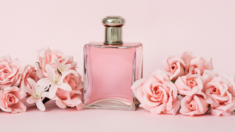 floral perfume bottle