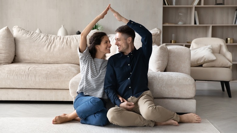 Couple feeling safe together