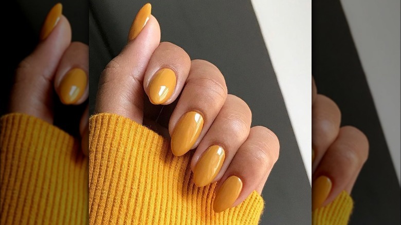 mustard yellow nail polish 