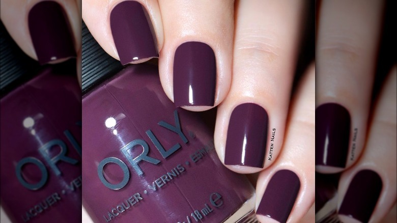 plum manicure nail polish