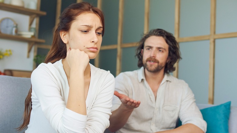 Couple having a heated discussion