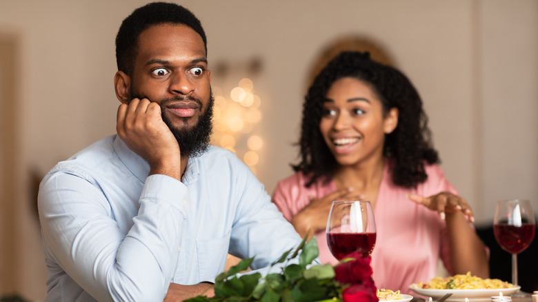 Couple having opposite feelings about a subject