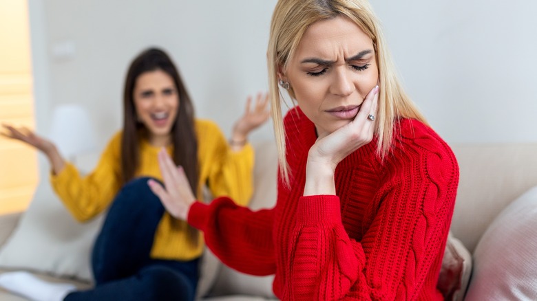 Two friends arguing