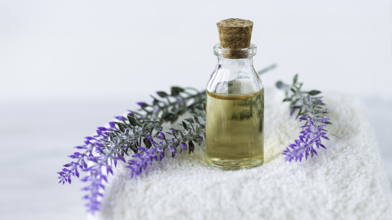 A bottle of lavender oil