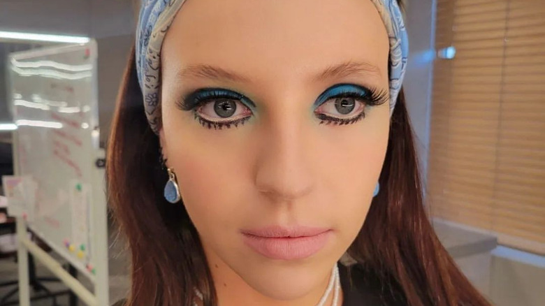 Woman in 1960s-style makeup