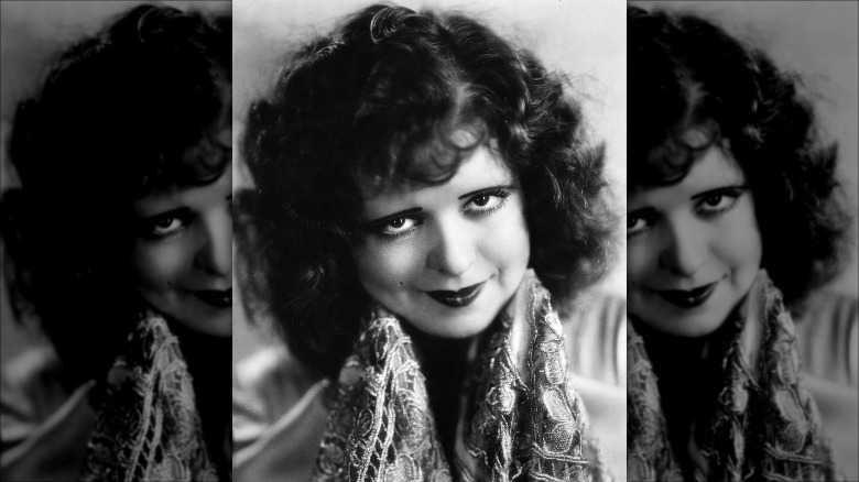 Black and white photo of actor Clara Bow