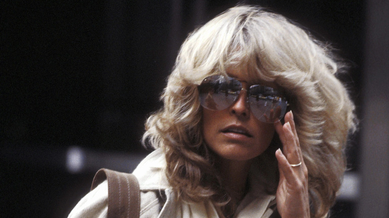 Farah Fawcett wearing sunglasses