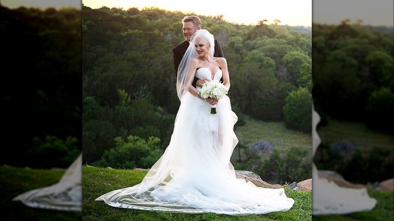 Gwen Stefani and Blake Sheldon on their wedding day