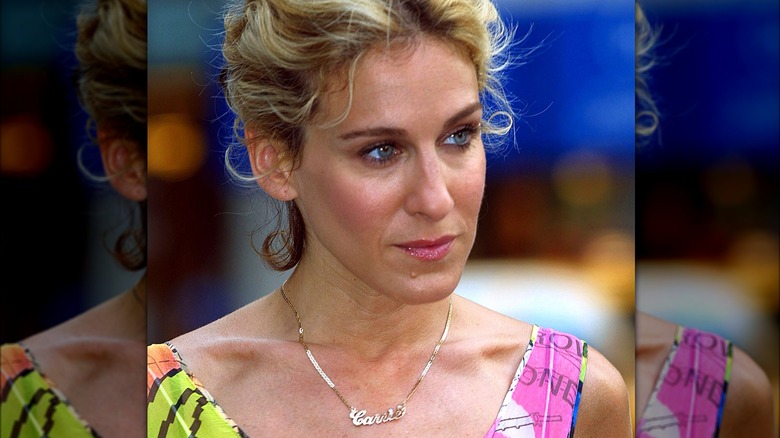 Sarah Jessica Parker as Carrie Bradshaw nameplate necklace