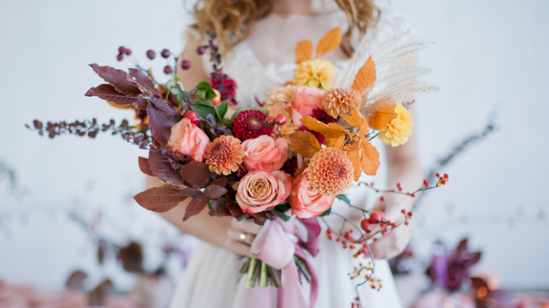 Bold red and yellow flower bouquet 