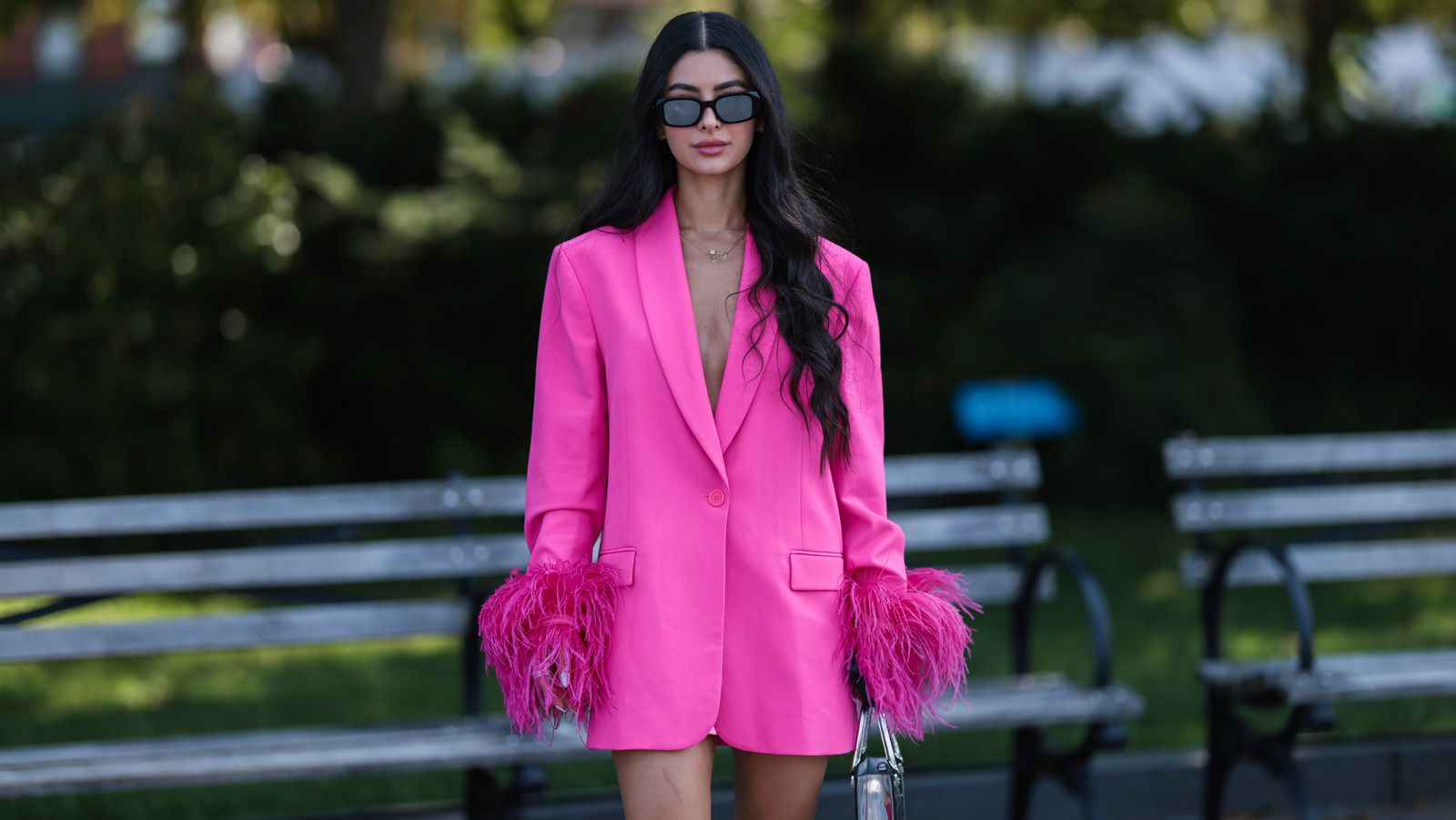 Fashion Trends 2023  Hot Pink Beads Rhinestones Off Shoulder Mini Dre –  TGC FASHION