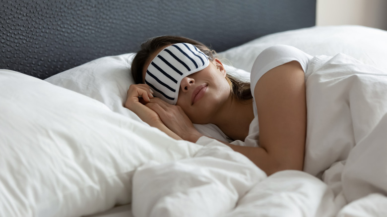 woman getting good night's sleep