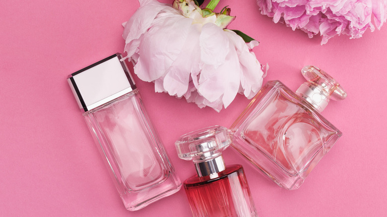 pink perfume bottles 