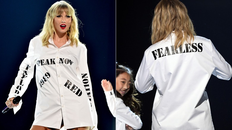 Taylor Swift re-recordings button up