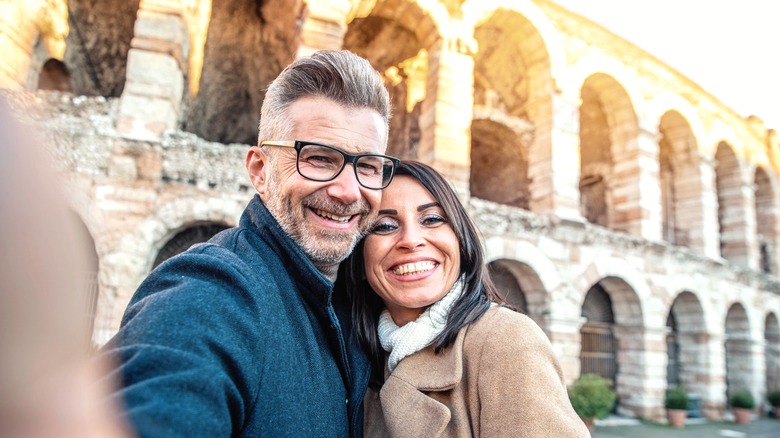 Couple on vacation in Rome