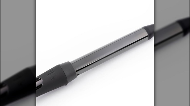 Gray and black curling wand