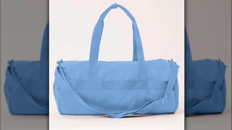 light blue gym duffel bag