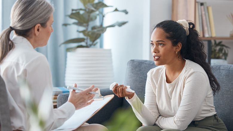 Woman in therapy session