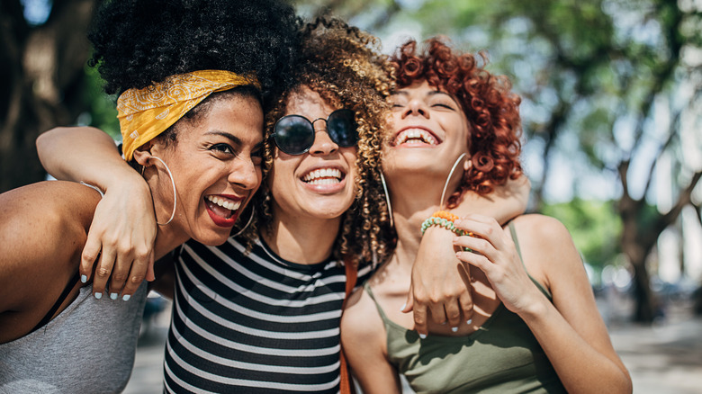 women hanging out together