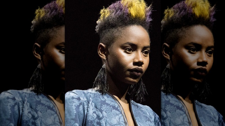 woman with pompadour