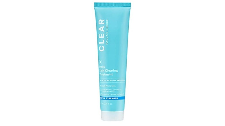 Blue tube of acne treatment