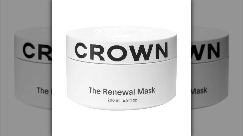 Crown hair mask container