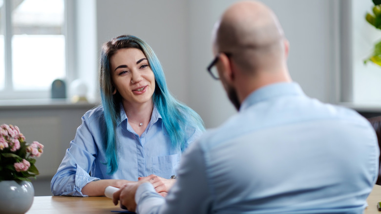 woman in job interview