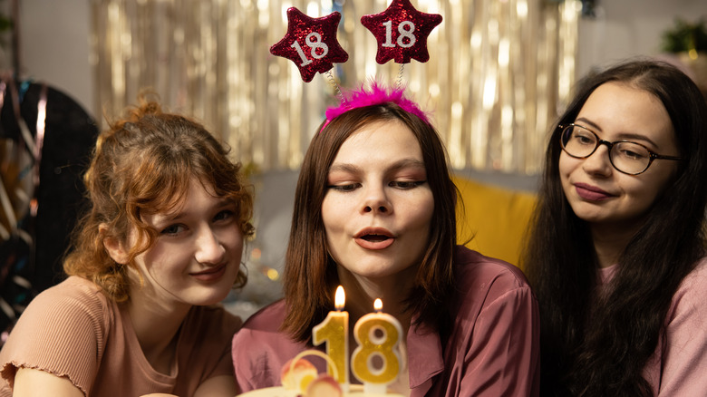 girl celebrating 18th birthday