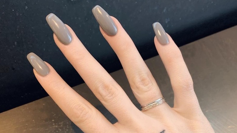 long gray nails