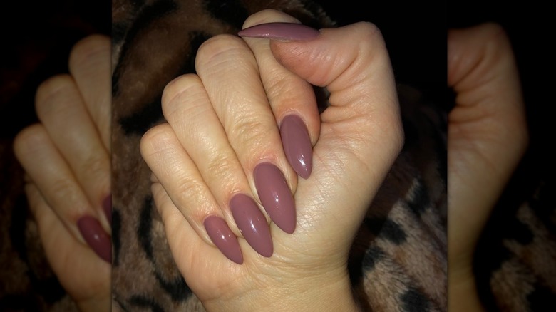 long mauve nails