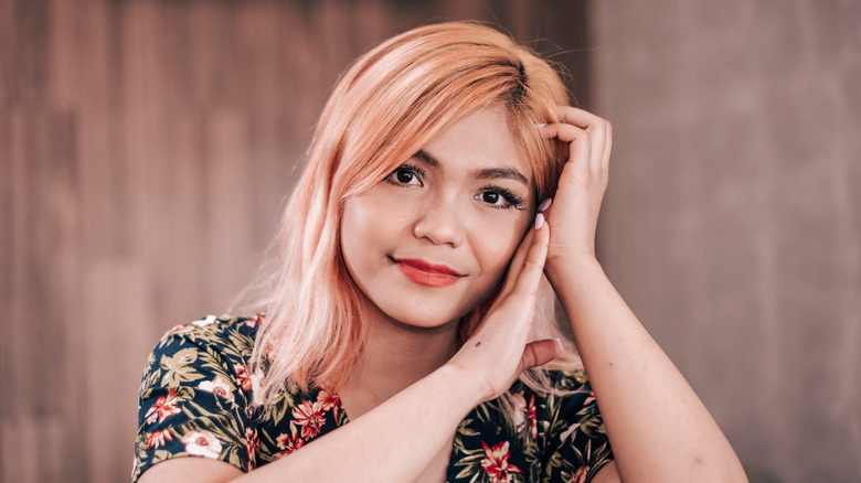 woman with strawberry blond hair