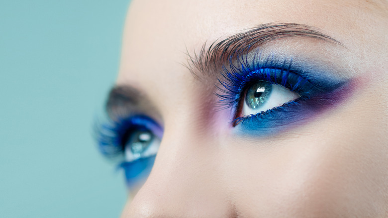 blue eyeshadow