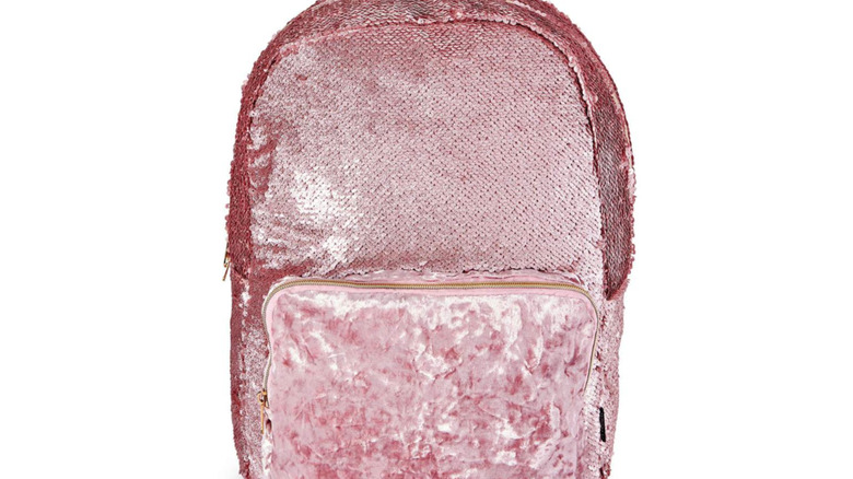 Pink sequin backpack