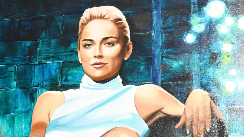 Painting of Sharon Stone in "Basic Instinct"