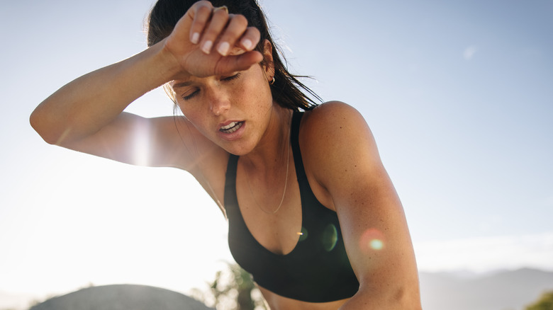 woman working out