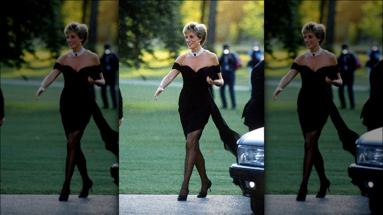 Princess Diana wearing black