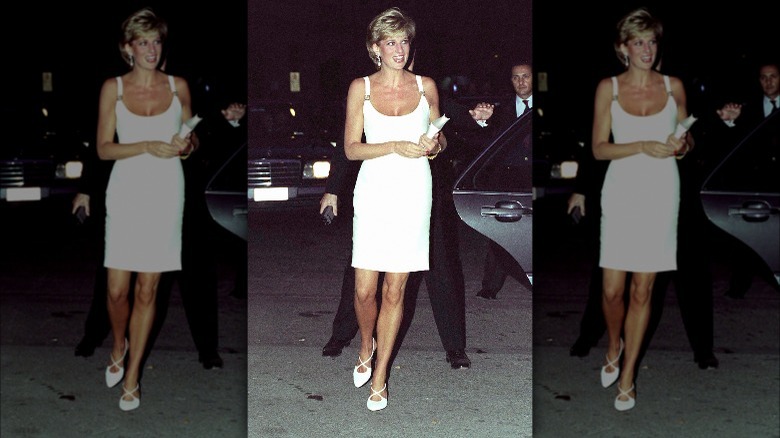 Princess Diana wearing white