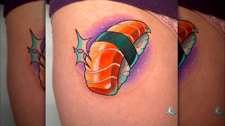 sushi new school tattoo