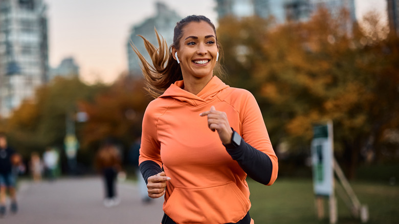 woman going for a jog