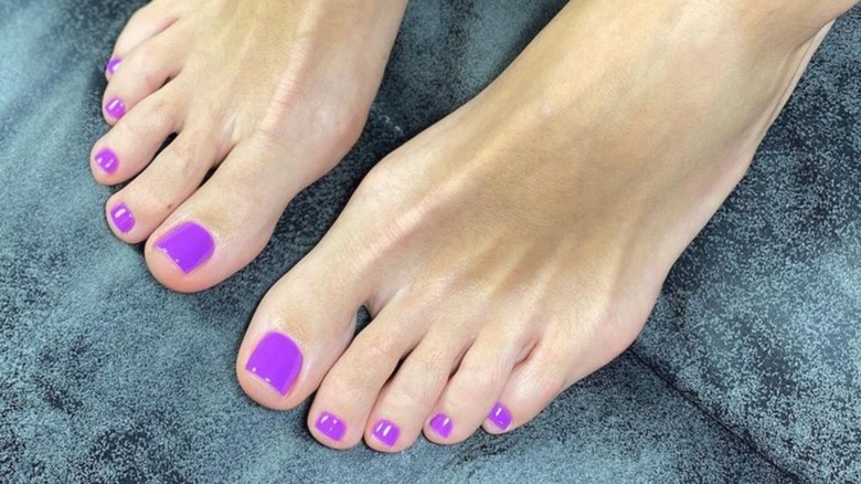 purple pedicure