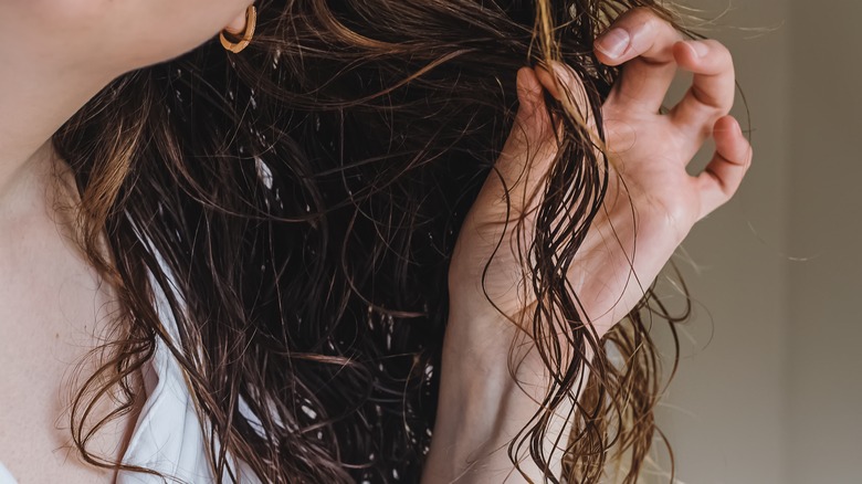 woman with wet hair