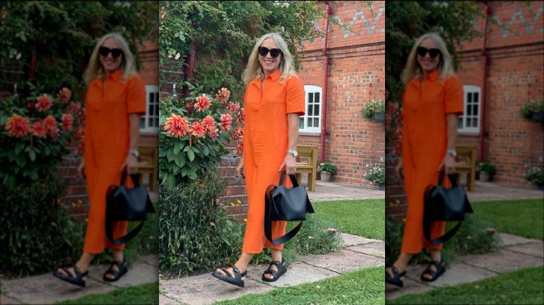 Flat sandals and a midi dress