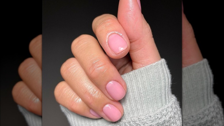 Pink nails