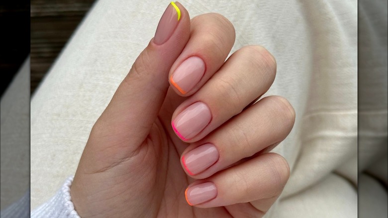 Baby french tip nails