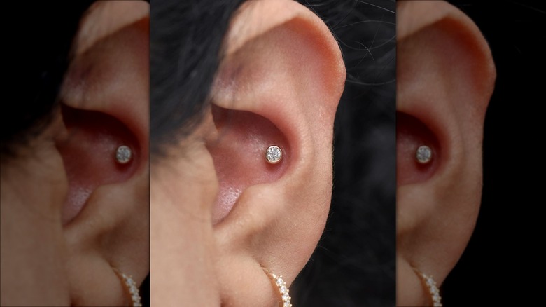 conch and lobe piercings