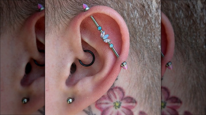 Industrial ear piercing