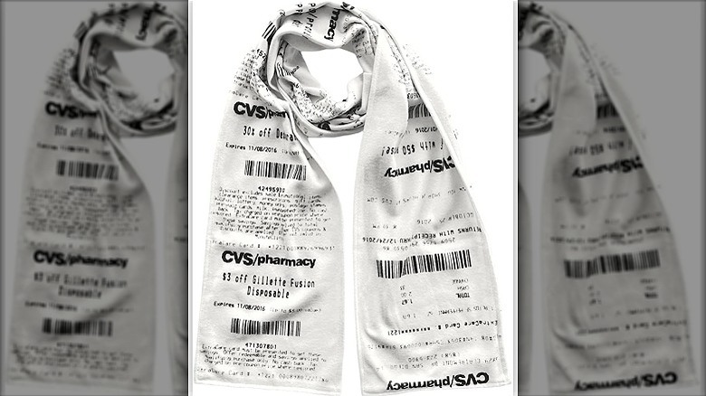 CVS receipt scarf