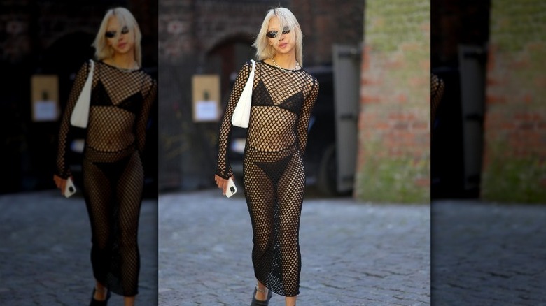 Fishnet dress